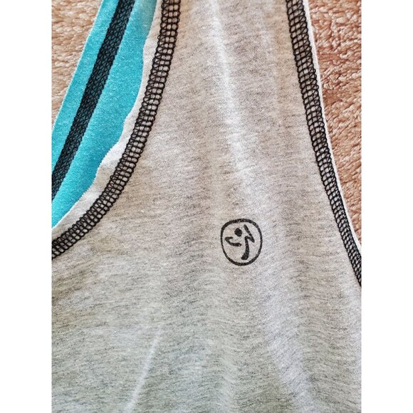 Zumba Wear XL X-Lovely Reversible Tank Top For Women Blue & Gray - Picture 3 of 6